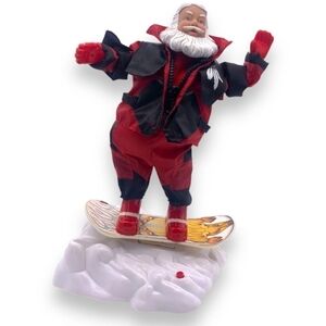 GEMMY Snowboarding Santa Boggies to the song Born to be Wild 2000 Animated Video